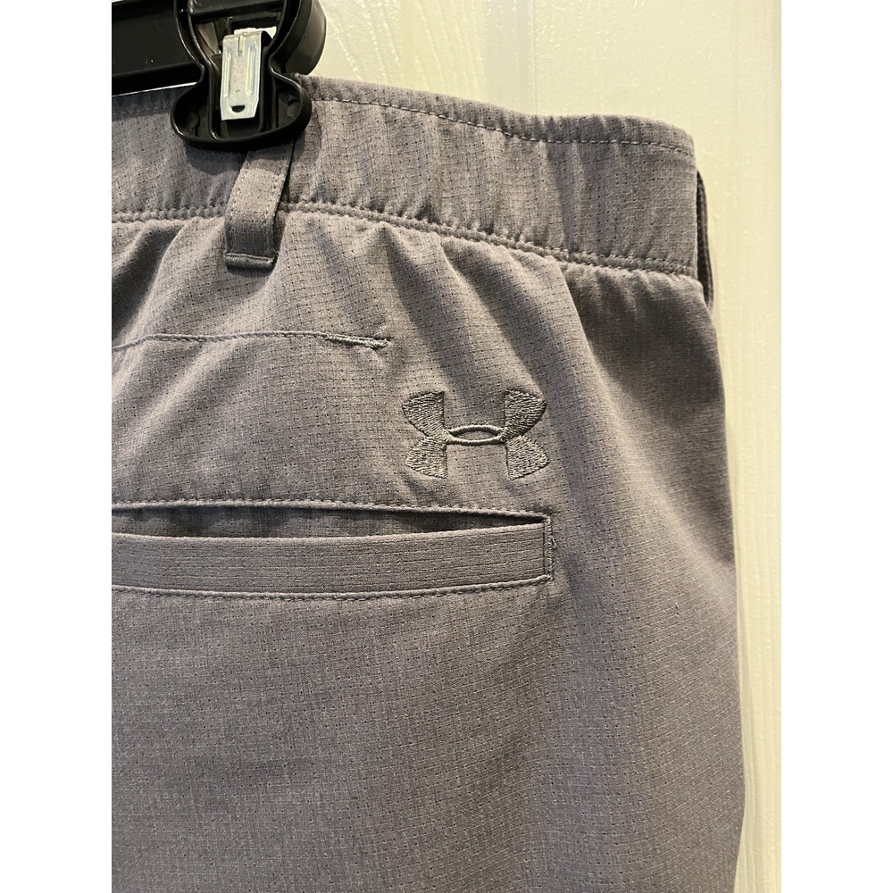 Under Armour Pants Mens 42 Gray Golf‎ Airvent Heatgear Flat Front Loose 1293914 - Picture 3 of 7